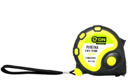 Рулетка TRIFIX 5м х 19мм, обрезиненный корпус, 3 фиксатора ON