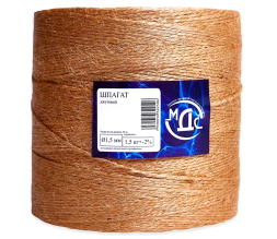 Шпагат джутовый цилиндр 1,5мм 1,5кг МДС