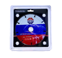 Диск пильный по дереву для УШМ с твердосплавн. режущ. кромкой 125*22.23*1,2 СЕБ