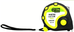 Рулетка TRIFIX 7,5м х 25мм, обрезиненный корпус, 3 фиксатора ON