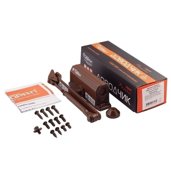 Доводчик №2s F (до 50кг) (коричневый) морозостойкий "Нора-М"