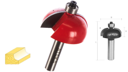 Фреза Атака 562318 кромочная калевочная  O 12хR9.5 мм.