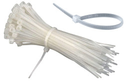 Хомут пластиковый 2,5(3) х 250 бел .(уп.100 шт.) NORMAL