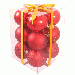 Шары на елку набор 12шт средние (5,5см)