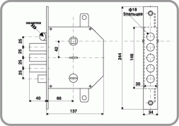 Замок Class GSM-015 левый б/т