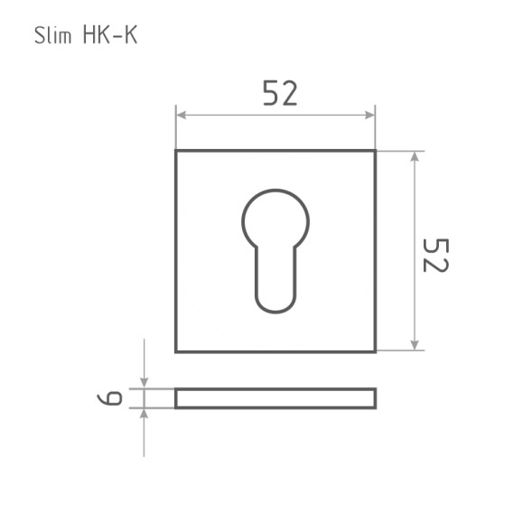 Накладка под ключ Slim НК-К белый