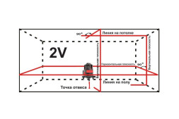 Лазерный уровень  ADA ULTRALINER 360 2V (построитель, лазерные очки,магнитная мишень)