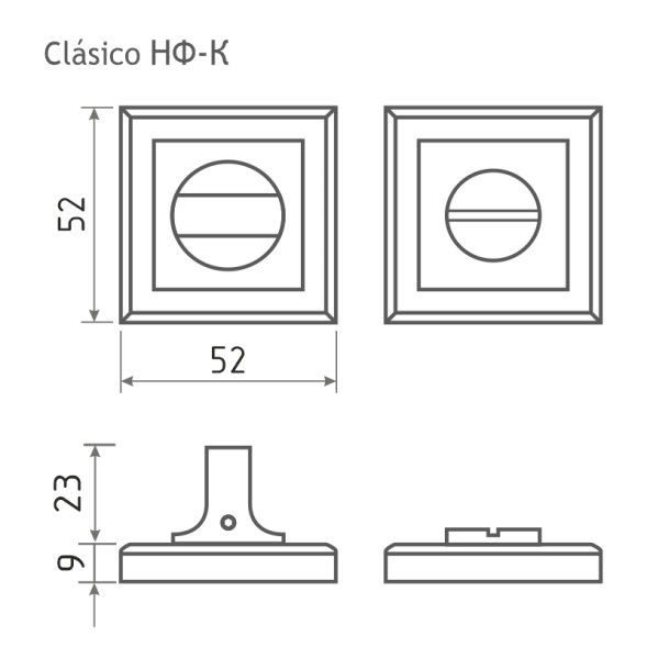 Накладка под фиксатор НФ-К (ст.медь)  "Нора-М"