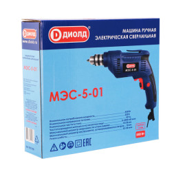 Машина ручная электрическая сверлильная 550 Вт, дрель безударная (МЭС-5-01) "ДИОЛД"