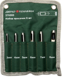 376860 Набор просечек 6 предм.(3,4,5,6,7,8 мм)