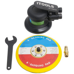 Машинка шлифовальная пневматическая ITOOLS орбита 5мм, подложка 152мм без отв.(IT-152-5)
