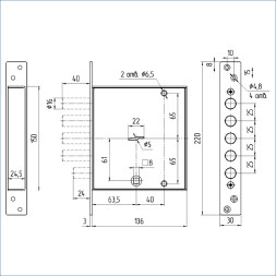 Замок врезной ЗВ8 142.0.0 с задвижкой МЕТТЭМ