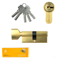 Личинка дверная 70мм "ФУРРОР" ключ-вертушка 5 перф.ключей