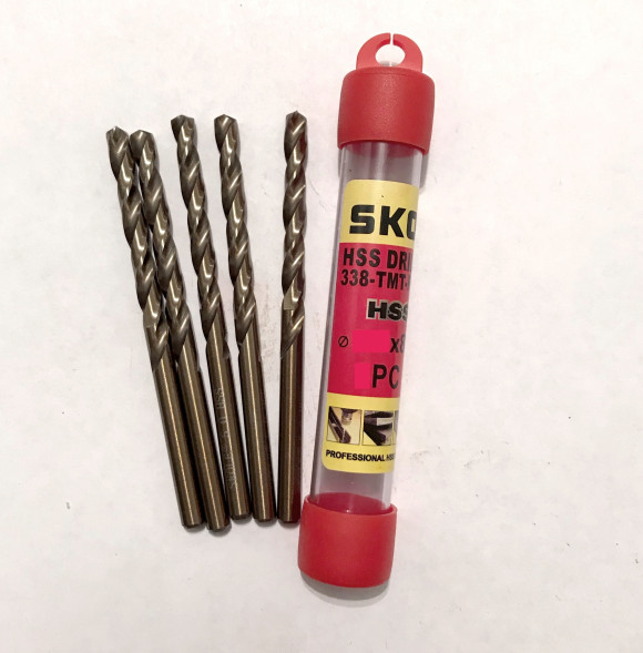 Сверло по металлу кобальт красное d-5 SKOLE  (5шт)