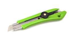 261211 Нож со сменным лезвиемс фиксацией, пластиковый корпус 18мм (10шт)