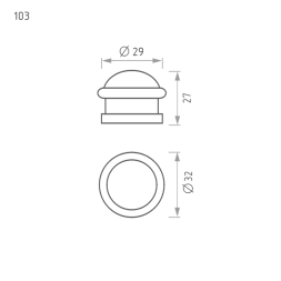 Ограничитель дверной 103 (ст.медь)  "Нора-М"