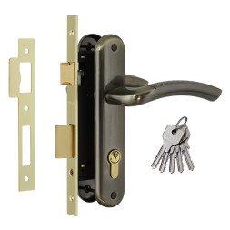 Замок врезной №96-70 Л (ст.бронза)  "Нора-М"