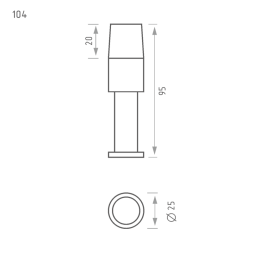 Ограничитель дверной 104 (хром)  "Нора-М"