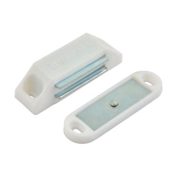 Защелка магнитная №1 (62мм) (белая)  "Нора-М" (5шт)