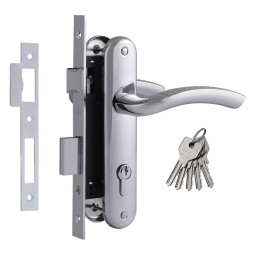 Замок врезной №96-70 Л (хром)  "Нора-М"