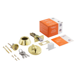 Замок врезной D1  (золото) (кл./фикс.)  "Нора-М"