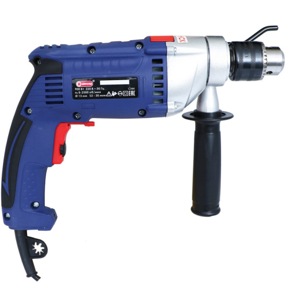 Машина ручная электрическая сверлильная ударно-вращальная 900 Вт (МЭСУ-6-01) "ДИОЛД"