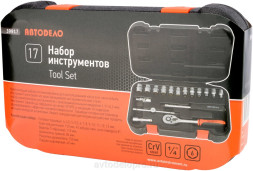 39917 Набор головок торцевых 17пр. 1/4"DR АвтоДело