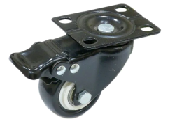 Колесная опора трансп. серии полиурет., пов-т с тормоз, 2 подшип.SIZE:1,5" нагруз.70кг 4054040