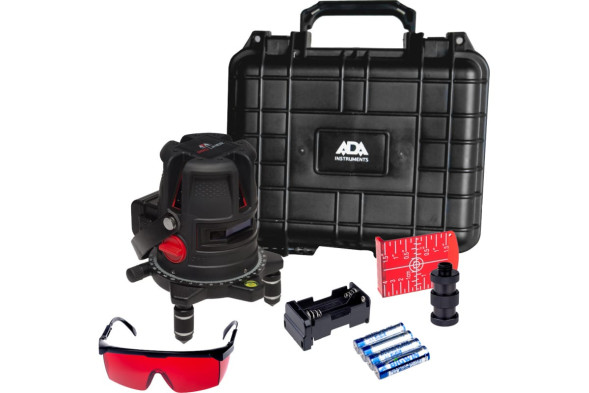 Лазерный уровень ADA PROLiner 4V (построитель, лазерные очки,магнитная мишень,винт-уд)