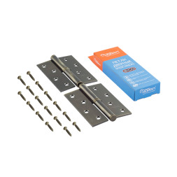 Петля сталь 750-4"-FНР-ЕСО (латун.покр.)правая  (100*70*2,5)  "Нора-М"