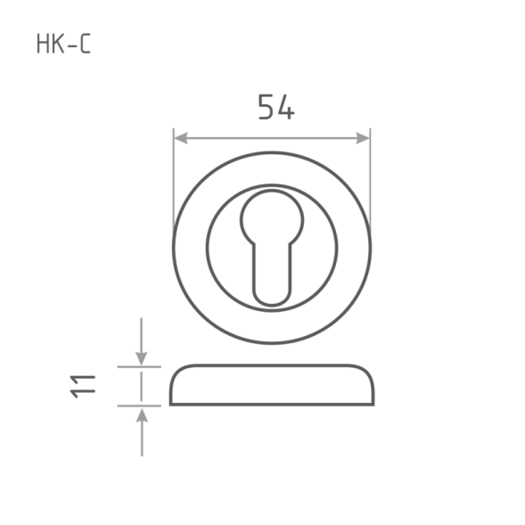 Накладка под ключ НК-С (хром) "Нора-М"