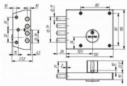 Замок накладной ЗЕНИТ ЗН4-2 серебро