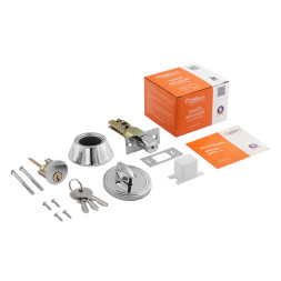 Замок врезной D1  (хром) (кл./фикс.)  "Нора-М"