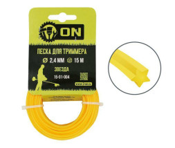 Леска триммерная "Звезда" 2,4 мм х 15 м ON