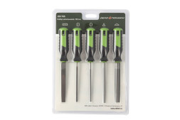 253705 Набор напильников №2 100 мм, 5 шт (плоский, полукруглый, трёхгранный, квадратный, круглый) (6