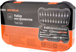 39946 Набор головок торцевых 46пр. 1/4"DR  АвтоДело