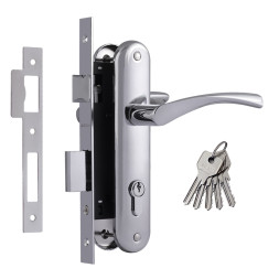 Замок врезной №100-70 Л (хром)  "Нора-М"