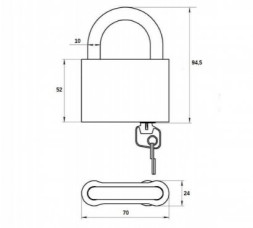 Замок навесной ЗЕНИТ ВС 1.02