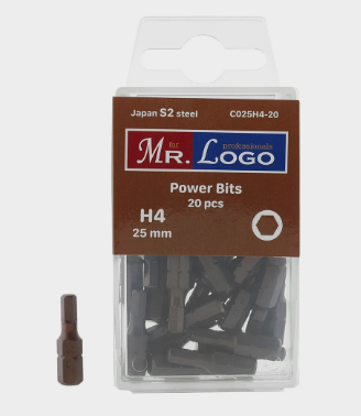 Насадки Mr.Logo 25H4 (S2) JAPAN (пластик.кор.)(20шт.)