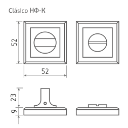 Накладка под фиксатор НФ-К (хром)  "Нора-М"