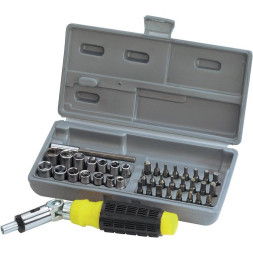 Отвертка с трещеткой, с набором бит и головок 41пр. 269-Е