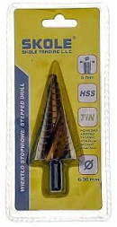 Сверло по металлу ступенчатое витое  4*32мм SKOLE