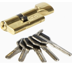 Личинка дверная (цилиндр) msm, ключ-вертушка, 5 перфорированных ключей, 70мм