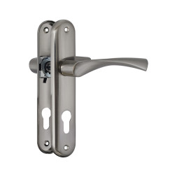 Ручка двер. на планке 100-70мм (мат.хром) "Нора-М"