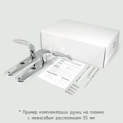 Ручка дверная на планке 94-55мм (золото) "Нора-М"