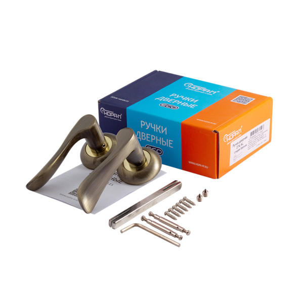 Ручка дверная AL 27А AL ст.бронза "Нора-М"