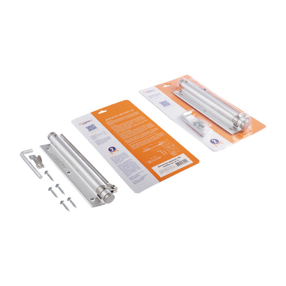 Доводчик дверной 102 (до 30кг) (сереб)