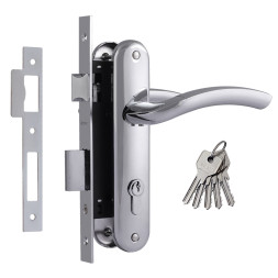 Замок врезной №23-70 Л (мат.никель)  "Нора-М"