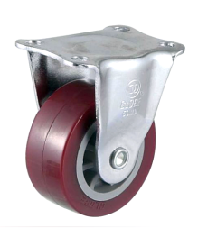 Колесо мебельное не поворотное,красное SIZE:1,5" (40) Нагрузка 35кг. 8003040