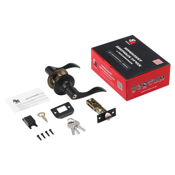 Защелка м/к (ключ/фикс.) ЗВ1-01 ISPARUS (черный)  НОРА-М